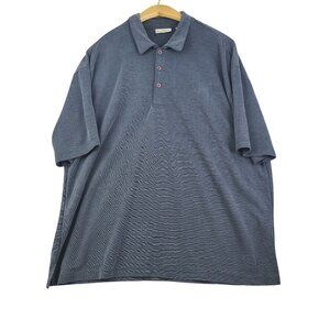 Burma Bibas Blue Polo Collared Short Sleeve Golf Men Large